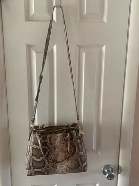 Anne Klein Snake Print Shoulder Bag